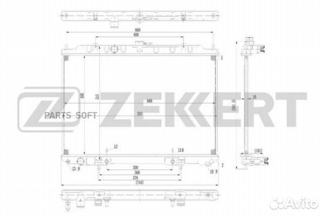 Радиатор охлаждения Ниссан X-Трейл (T30) 01