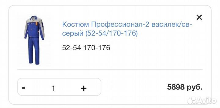 Спецодежда летняя Костюм Профессионал-2, 52-54