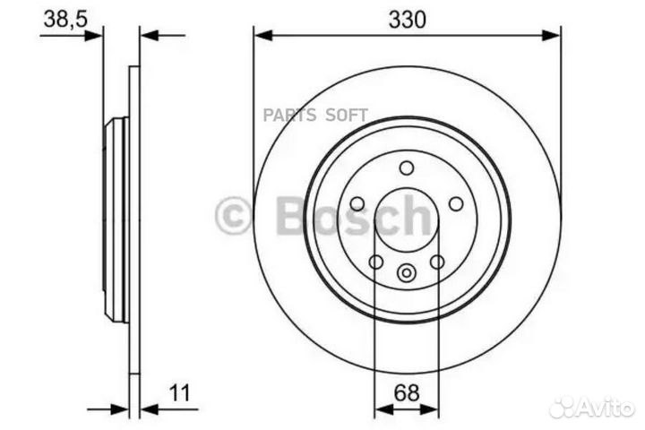 Bosch 0986479W01 Диск тормозной перед