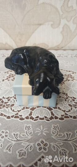 Каслинское литье-собака Сеттер-Спаниель лежащая