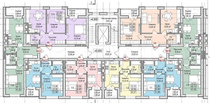 1-к. квартира, 42 м², 1/5 эт.