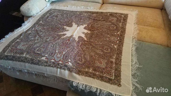 Платки шерсть шёлк хлопок новый винтаж