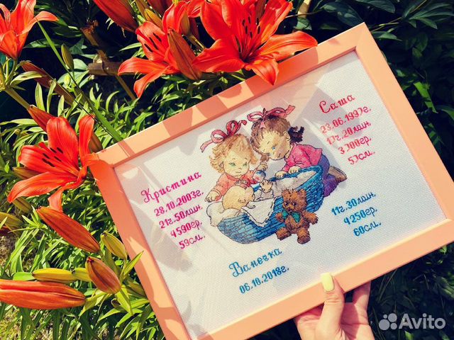 Вышивка метрика