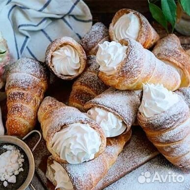 Мини Трубочки с белковым кремом