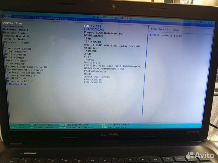 Ноутбук Compaq CQ58-d01SR