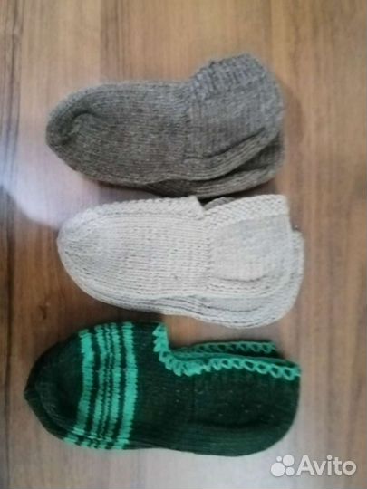 Носки шерстяные, новые, ручной работы