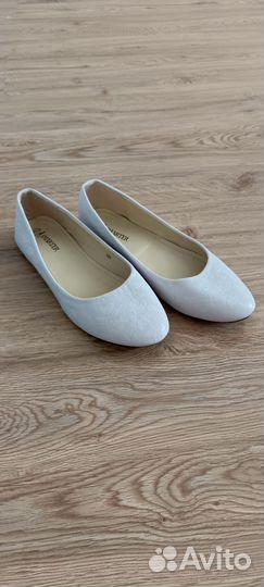 Туфли ascalini, белые балетки 42,43
