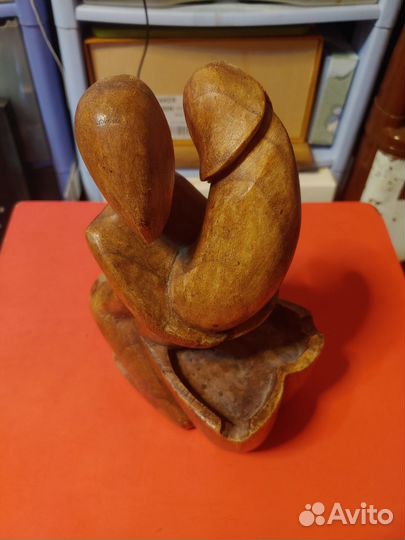 Пепельница фаллическая красное дерево 21 см