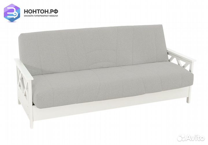 Диван книжка Ручеек Массив жаккард светло-серый