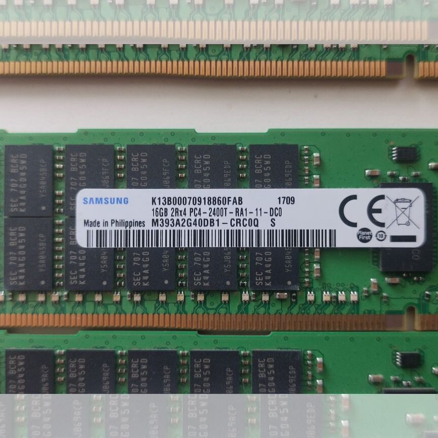 [PC4-2400T] 16 Gb 2400 Mhz 2rx4 Rdimm Samsung, Склад 4 Шт Pc4-2400t