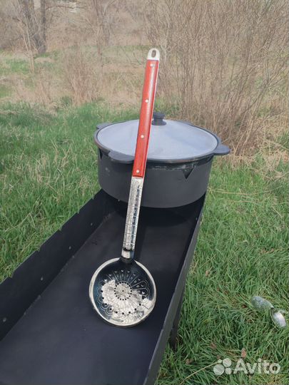 Половник, шумовка, шампура, нож