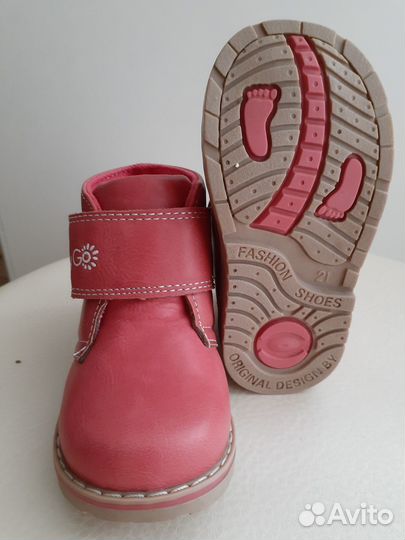 Ботинки детские для девочек, разм. 21