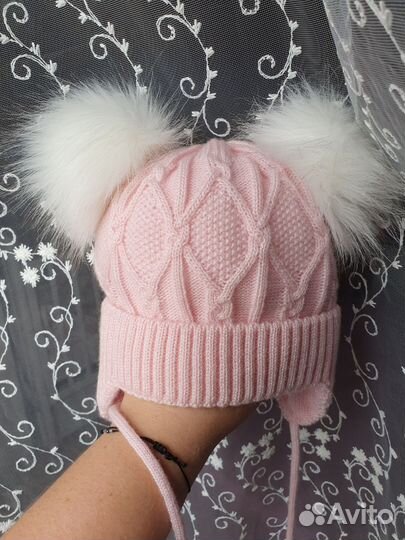 Шапка зимняя для девочки 46 48
