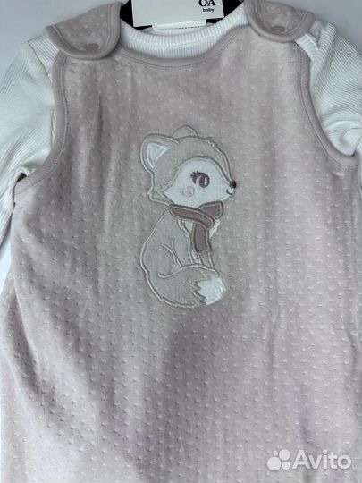 Комплект боди и утепленный слип 74