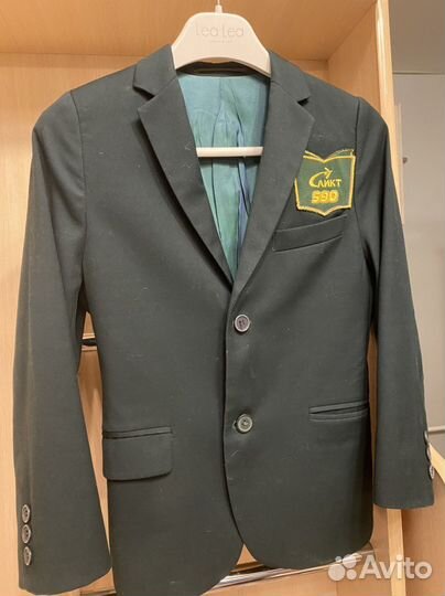 Пиджак зеленый школьный