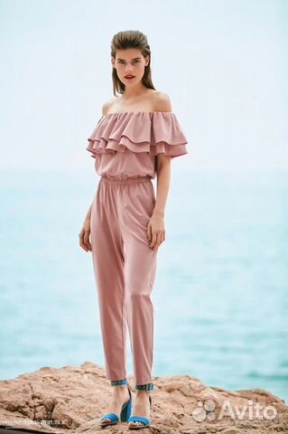 Комбинезон женский пыльно-розовый
