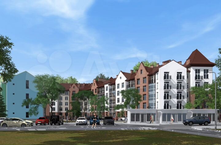 1-к. апартаменты, 39,7 м², 1/5 эт.