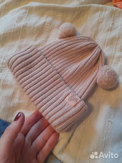 Шапочка розовая 44-46