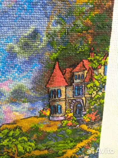 Картина вышитая крестом Сказочная страна
