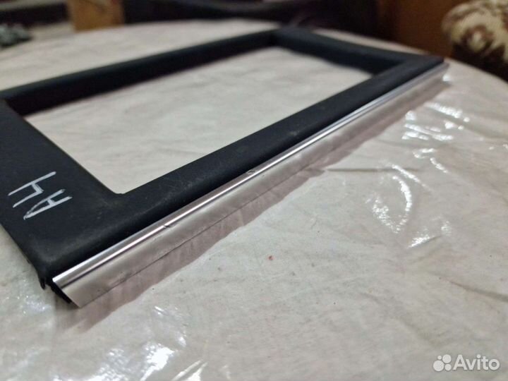 Рамка под 2din магнитолу с хромом на Ауди А4 Б6/Б7