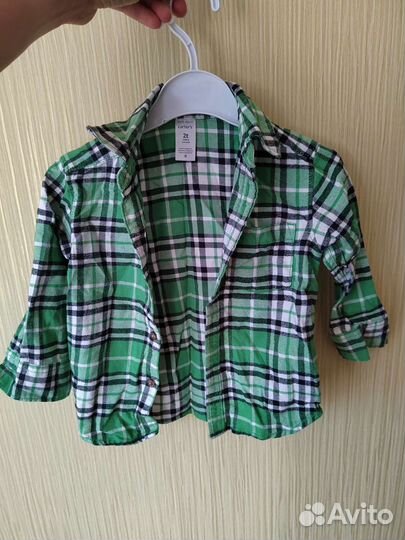 Рубашка в клетку Carter s детская на рост 86-92