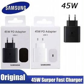 Адаптер для зарядки Samsung USB-C 45W белый/чёрный