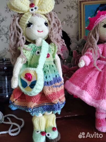 Кукла вязанная каркасная 32 см