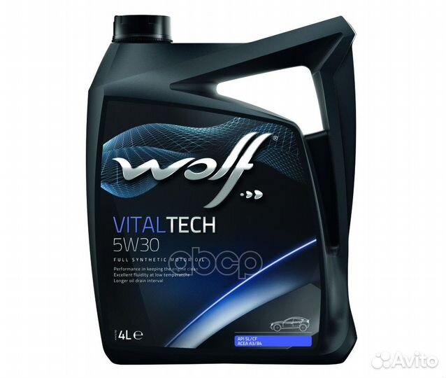 Масло моторное vitaltech 5W30 4L Wolf