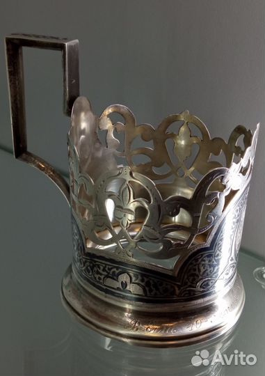 Подстаканник серебро 875