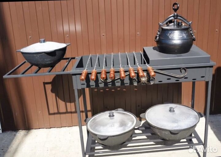 Мангал разборный большой 2 в 1 3мм