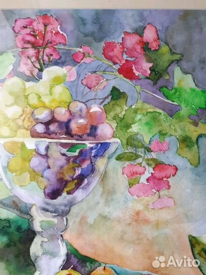 Картина натюрморт акварелью