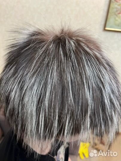 Шапка из чернобурки женская