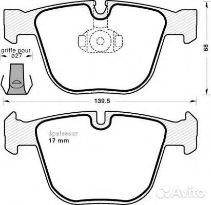 Тормозные колодки зд X5M X6M 34216794879 BMW