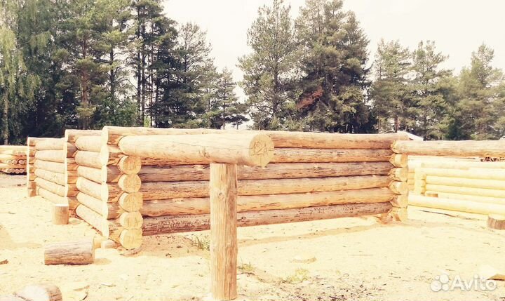 Сруб дома из бревна 6 на 9