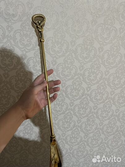 Рожок для обуви из латуни