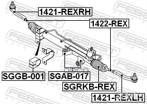 Наконечник рулевой тяги перед прав 1421rexrh