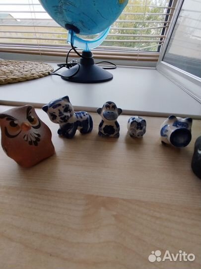 Фигурки сов и животных