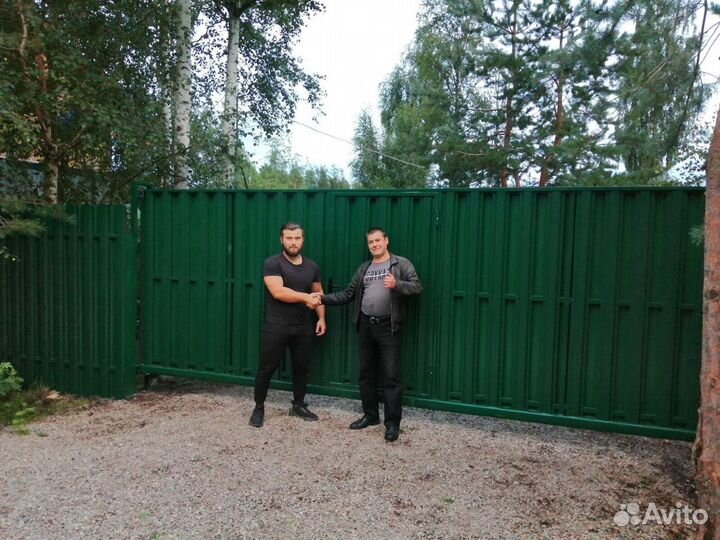 Откатные ворота под ключ Без предоплаты