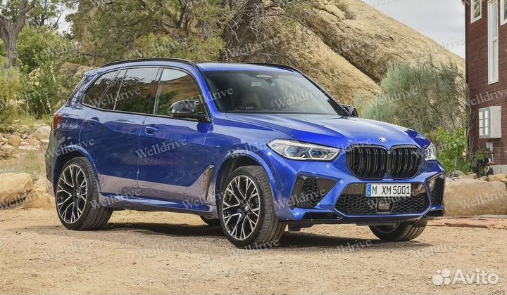 Решетка радиатора BMW X5 G05 стиль X5M черная