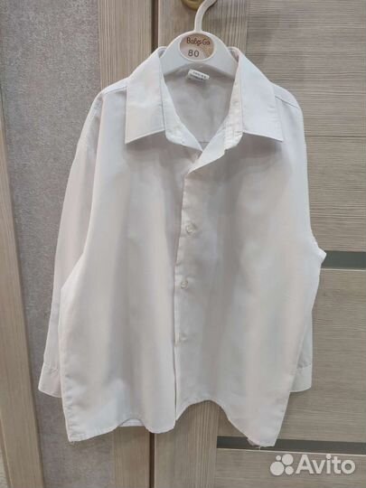 Рубашка для мальчика белая 110 116