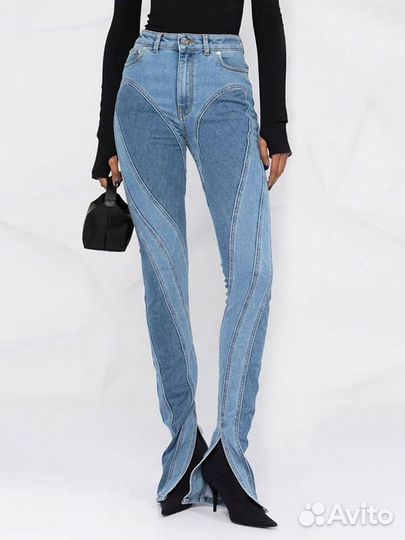 Джинсы в стиле mugler