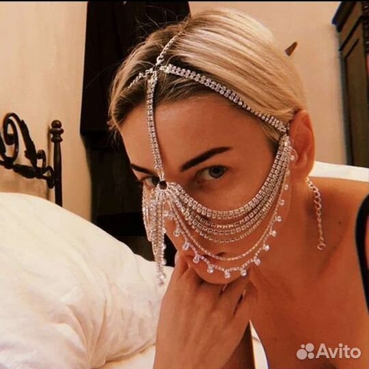 Украшение для лица, tico, бурга, маска из цепочки