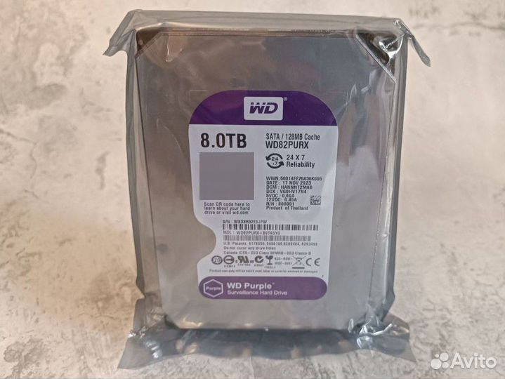 Жесткий диск WD Purple 8Tb 82purx HDD. Опт/Розница