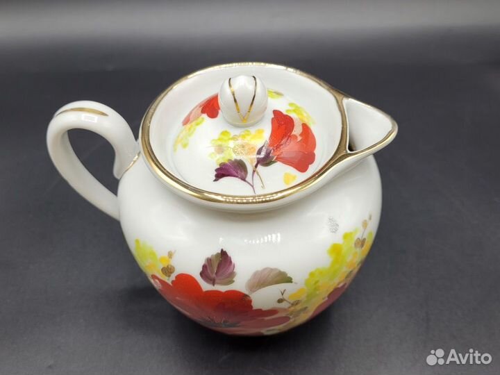 Молочник 400мл Цветы Юга роспись Лебединская лфз