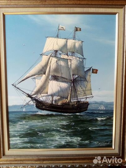 Картина маслом на холсте море