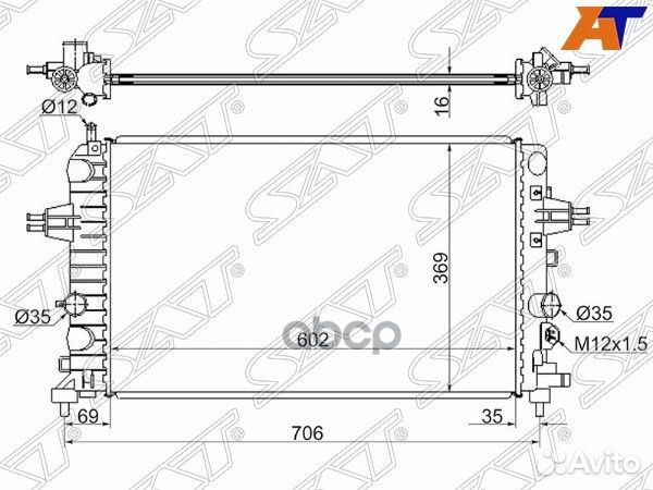 Радиатор Opel Astra 04-13 / Zafira 05-14 / Astr