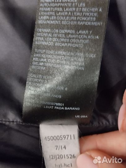 Пуховик calvin klein оригинал XS