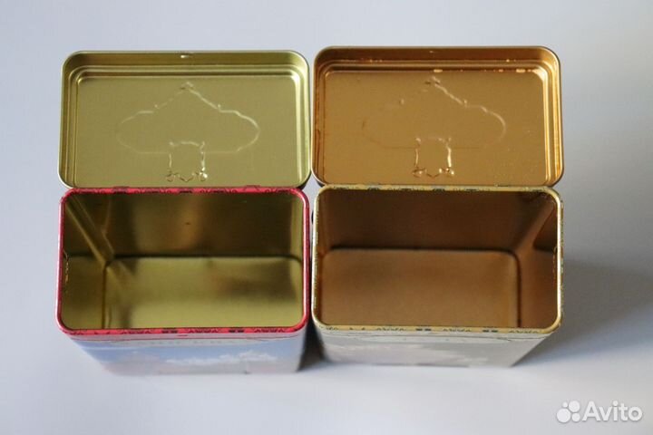 Жестяная банка от чая Москва Тула в коллекцию