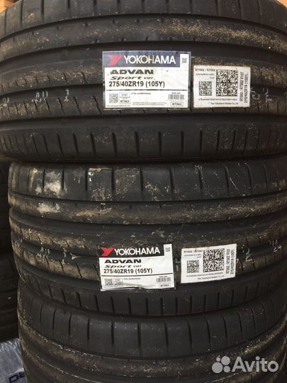Yokohama Advan Sport V107 245/45 R19 и 275/40 R19 107Y