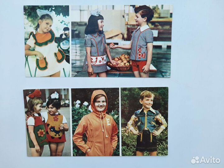 Комплект открыток одежды с выкройками СССР